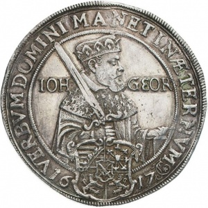 Аверс монеты Курфюршество Саксония, 1 талер, 1617, 100 лет Реформации