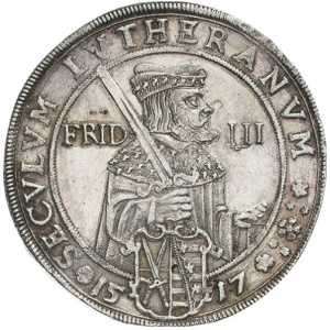 Реверс монеты Курфюршество Саксония, 1 талер, 1617, 100 лет Реформации