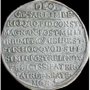 Реверс монеты Курфюршество Саксония, 1 талер, 1656, Смерть Иоганна Георга I