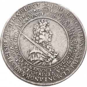 Аверс монеты Курфюршество Саксония, 2 талера, 1691, Смерть Иоганна Георга III