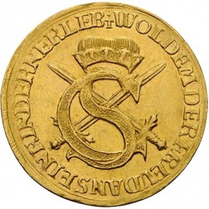 Аверс монеты Курфюршество Саксония, 1 дукат, 1616, Дукат Софи