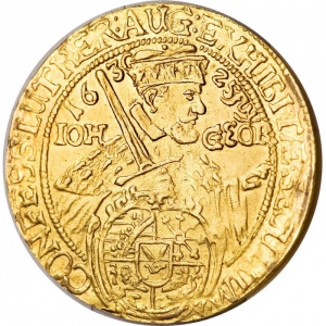 Аверс монеты Курфюршество Саксония, 2 дуката, 1630, 100 лет выпуску Аугсбургского исповедания