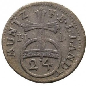 Реверс монеты Брауншвейг-Люнебург-Целле, 1/24 талера, 1693-1704