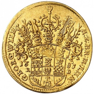 Аверс монеты Брауншвейг-Люнебург-Целле, 1 дукат, 1684-1685