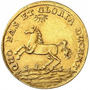 Реверс монеты Брауншвейг-Люнебург-Целле, 1 дукат, 1684-1685