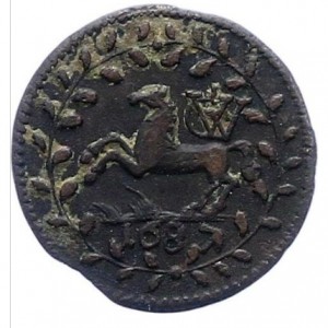 Аверс монеты Брауншвейг-Люнебург-Целле, 1 пфенниг, 1686-1687