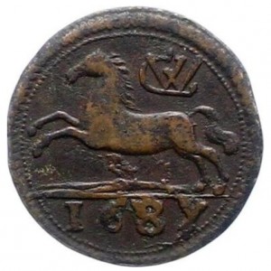 Аверс монеты Брауншвейг-Люнебург-Целле, 1½ пфеннига, 1687-1689