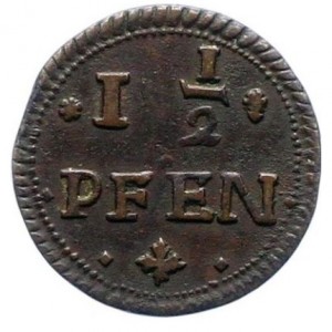 Реверс монеты Брауншвейг-Люнебург-Целле, 1½ пфеннига, 1687-1689