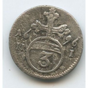 Реверс монеты Брауншвейг-Люнебург-Целле, 3 пфеннига, 1683-1696