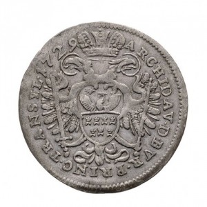 Реверс монеты Княжество Трансильвания, 3 крейцера, 1729