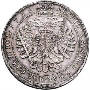 Реверс монеты Княжество Трансильвания, 1 талер, 1712
