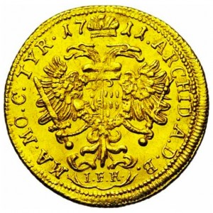 Реверс монеты Княжество Трансильвания, 1 дукат, 1706-1711
