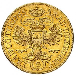 Реверс монеты Княжество Трансильвания, 2 дуката, 1754-1765