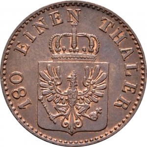 Аверс монеты Пруссия, 2 пфеннига, 1846-1860