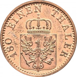 Аверс монеты Пруссия, 2 пфеннига, 1861-1873