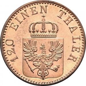 Аверс монеты Пруссия, 3 пфеннига, 1861-1873