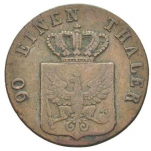 Аверс монеты Пруссия, 4 пфеннига, 1841-1842