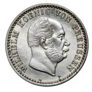 Аверс монеты Пруссия, 2½ серебряных гроша, 1861-1873