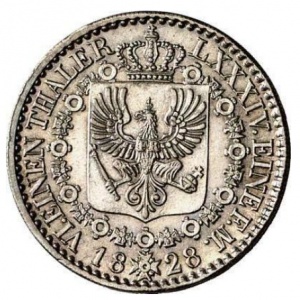 Реверс монеты Пруссия, ⅙ талера, 1822-1840