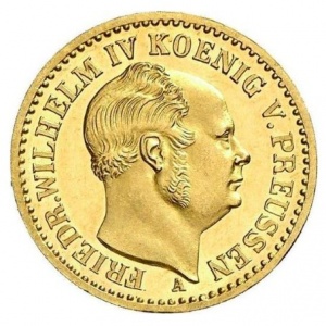 Аверс монеты Пруссия, ½ кроны, 1858