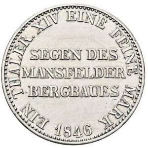 Реверс монеты Пруссия, 1 талер, 1842-1846, Надпись на реверсе