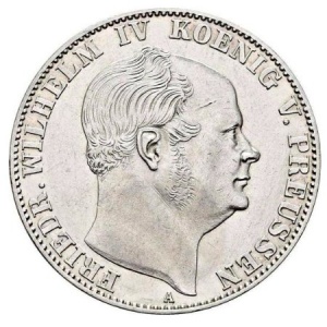 Аверс монеты Пруссия, 1 талер, 1857-1860, Надпись на реверсе