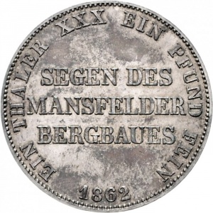 Реверс монеты Пруссия, 1 талер, 1861-1862