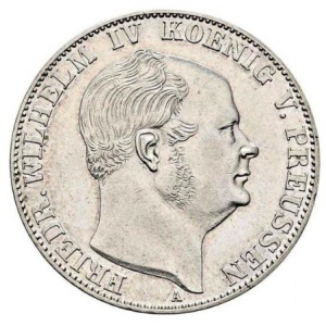 Аверс монеты Пруссия, 1 союзный талер, 1857-1861