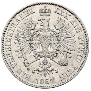 Реверс монеты Пруссия, 1 союзный талер, 1857-1861