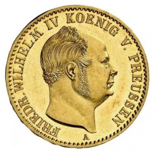 Аверс монеты Пруссия, 1 крона, 1858-1860