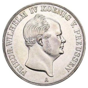 Аверс монеты Пруссия, 2 талера, 1853-1856