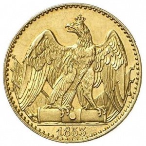 Реверс монеты Пруссия, ½ дьёра, 1853