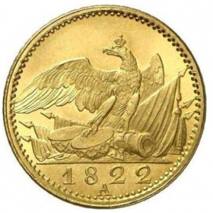 Реверс монеты Пруссия, 1 дьёр, 1822