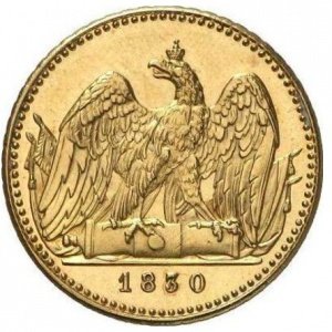 Реверс монеты Пруссия, 1 дьёр, 1825-1840