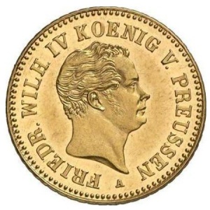 Аверс монеты Пруссия, 1 дьёр, 1841-1852