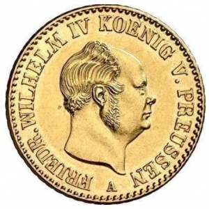 Аверс монеты Пруссия, 1 дьёр, 1853-1855