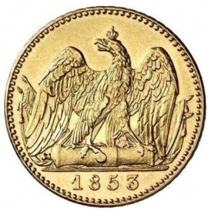 Реверс монеты Пруссия, 1 дьёр, 1853-1855