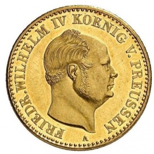 Аверс монеты Пруссия, 2 дьёра, 1853-1855