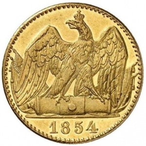 Реверс монеты Пруссия, 2 дьёра, 1853-1855