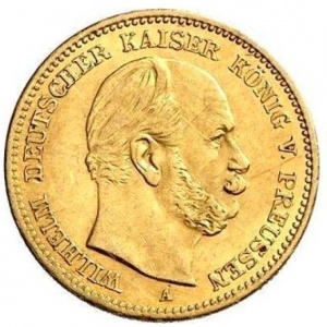Аверс монеты Пруссия, 5 марок, 1877-1878