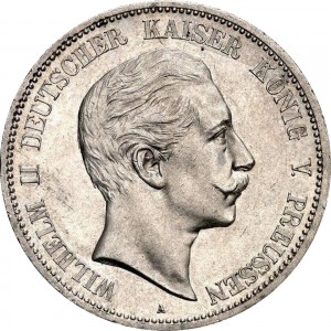 Аверс монеты Пруссия, 5 марок, 1891-1908
