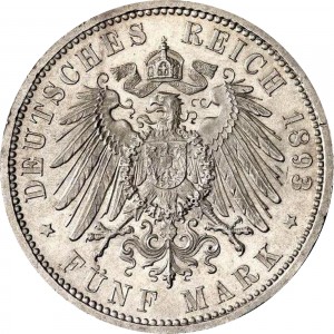 Реверс монеты Пруссия, 5 марок, 1891-1908