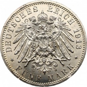 Реверс монеты Пруссия, 5 марок, 1913-1914