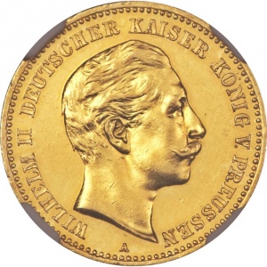 Аверс монеты Пруссия, 10 марок, 1889
