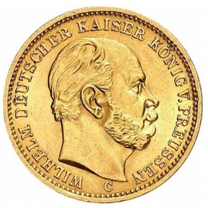 Аверс монеты Пруссия, 20 марок, 1871-1873