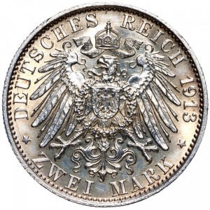 Реверс монеты Пруссия, 2 марки, 1913, 25 лет правлению Вильгельма II