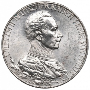 Аверс монеты Пруссия, 3 марки, 1913, 25 лет правлению Вильгельма II