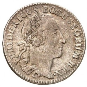 Аверс монеты Пруссия, 1/12 рейхсталера, 1764-1771, Широкая дата