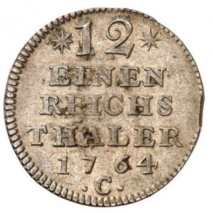 Реверс монеты Пруссия, 1/12 рейхсталера, 1764-1771, Широкая дата