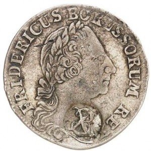 Аверс монеты Пруссия, 1/12 рейхсталера, 1764-1772, Узкая дата